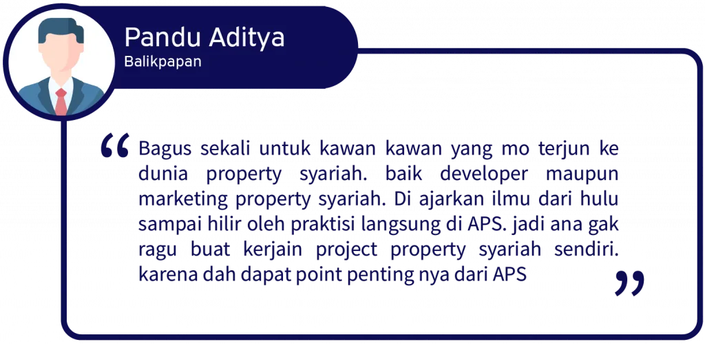 workshop online property syariah - workshop online properti syariah - belajar property syariah - Testimoni aps 10 - akademi properti syariah - dav property syariah